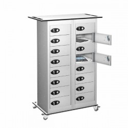 Tabbox 16 Door 16 Shelf Tabbox Trolley Plain Door