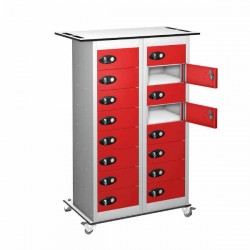 Tabbox 16 Door 16 Shelf Tabbox Trolley Plain Door