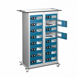 Tabbox 16 Door 16 Shelf Tabbox Trolley Vision Door